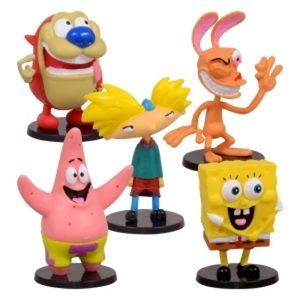 Nickelodeon Complete Set of 5 Mini Figurines (A) NEW
